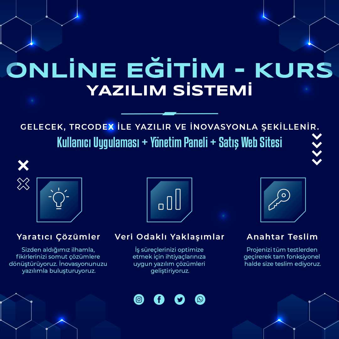 OnlineAkademi - Online Eğitim - Kurs Yazılım Sistemi