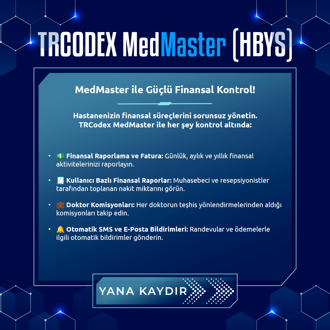 Hastane Yönetim Sistemi - MedMaster (HBYS) - Görsel 3