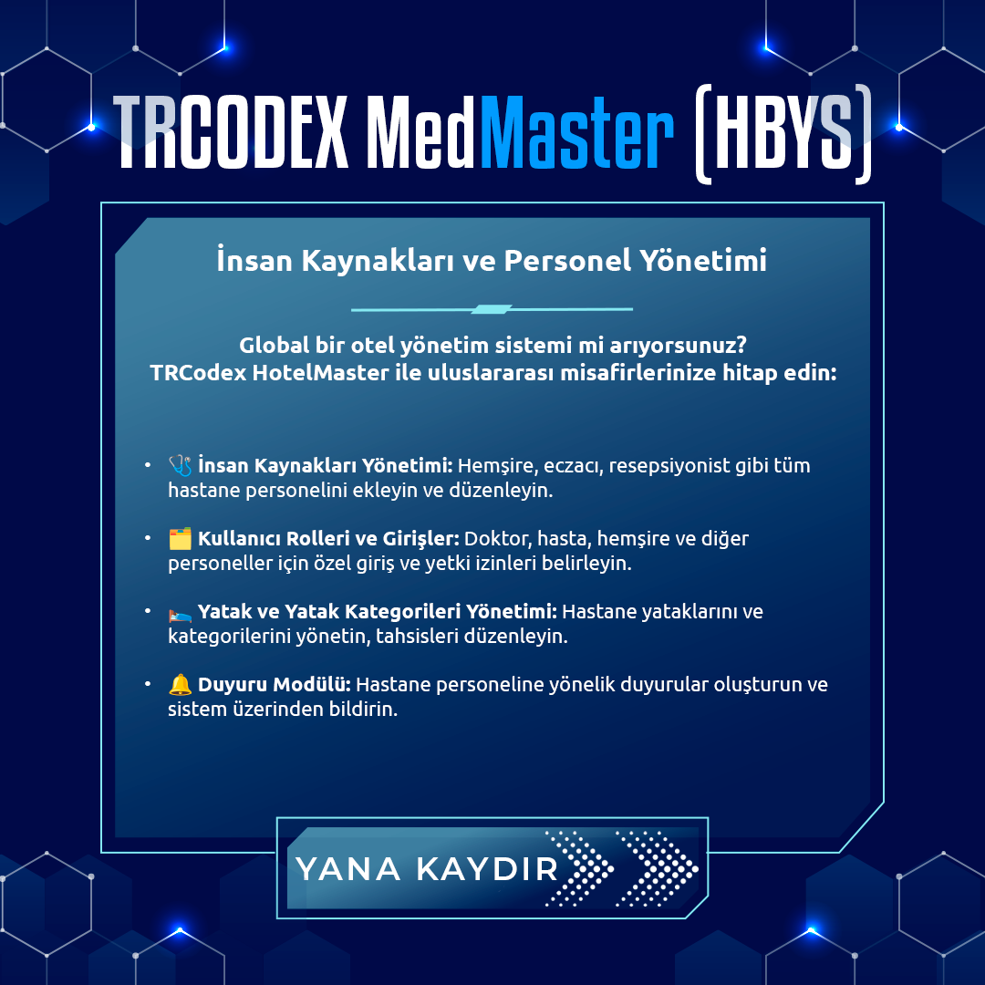 Hastane Yönetim Sistemi - MedMaster (HBYS) - Görsel 5