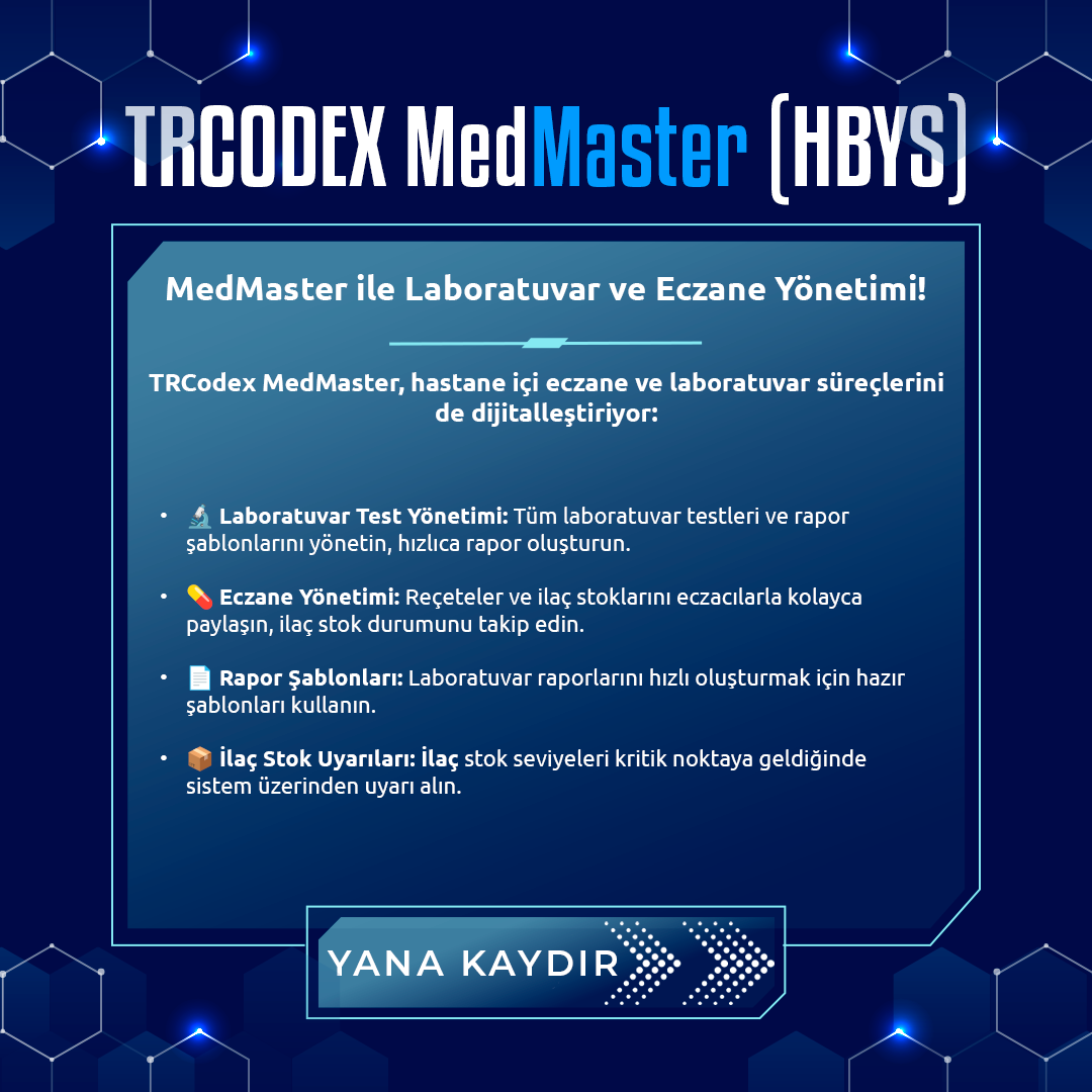 Hastane Yönetim Sistemi - MedMaster (HBYS) - Görsel 7